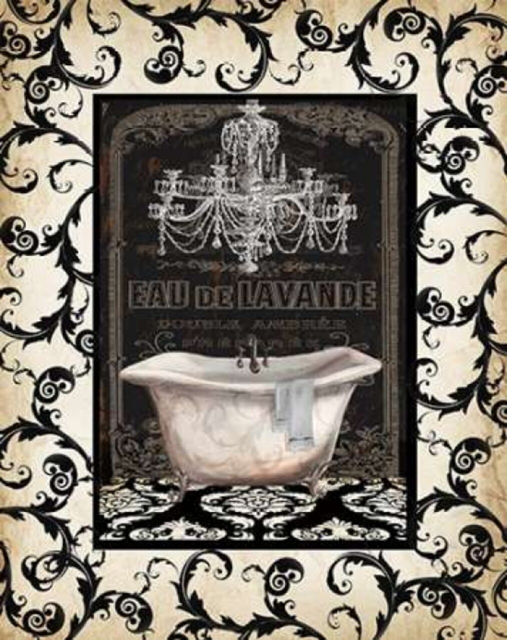 Midnight Bath with border I Poster Print by Tre Sorelle Studios - Item # VARPDXRB10871TS